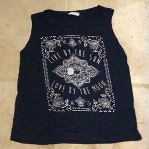 Navy Sleeveless Shirt